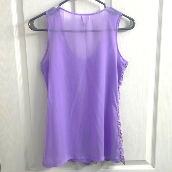 Tobi Purple Lace Sleeveless Tank Top - Picture 6 of 6